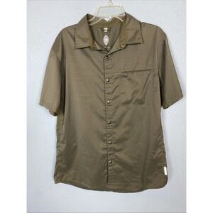 Club Ride Shirt‎ Mens Size M Snap Cycling Commuter Performance Lightweight Green